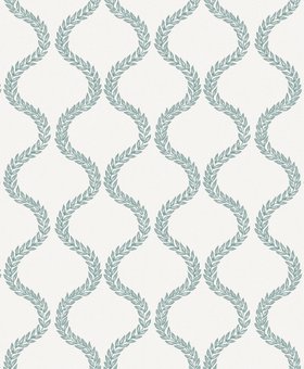 LAUREL LEAF TRELLIS WALLPAPER - MIST