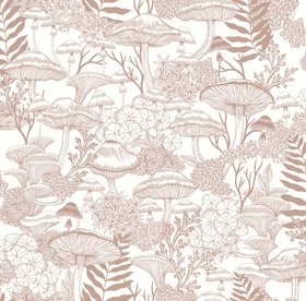 Graham & Brown Fungi Folklore Whispering Rose Wallpaper