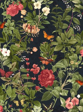 BODNANT GARDEN NAVY Wallpaper