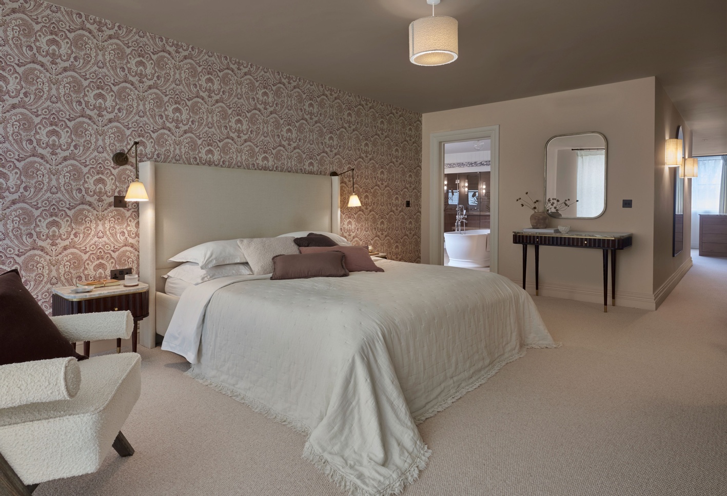 PAISLEY TAPESTRY LINEN WHISPERING ROSE