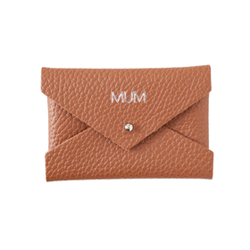 Personalised Mum Leather Card Holder – Christmas Gift for Mum