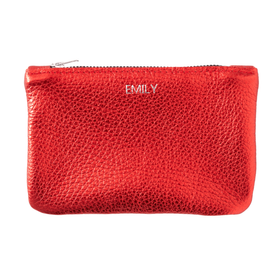 Metallic Red Personalised Leather Purse – Christmas Gift
