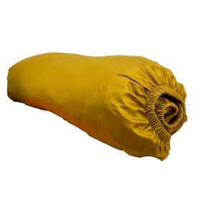 Honey Mustard Sheet Satin Weave Fitted Sheet in Organic Cotton