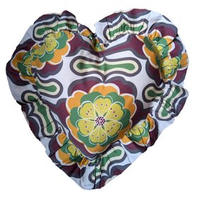 Thelma Ruffle Heart Cushion
