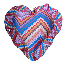 Gloria Ruffle Heart Cushion