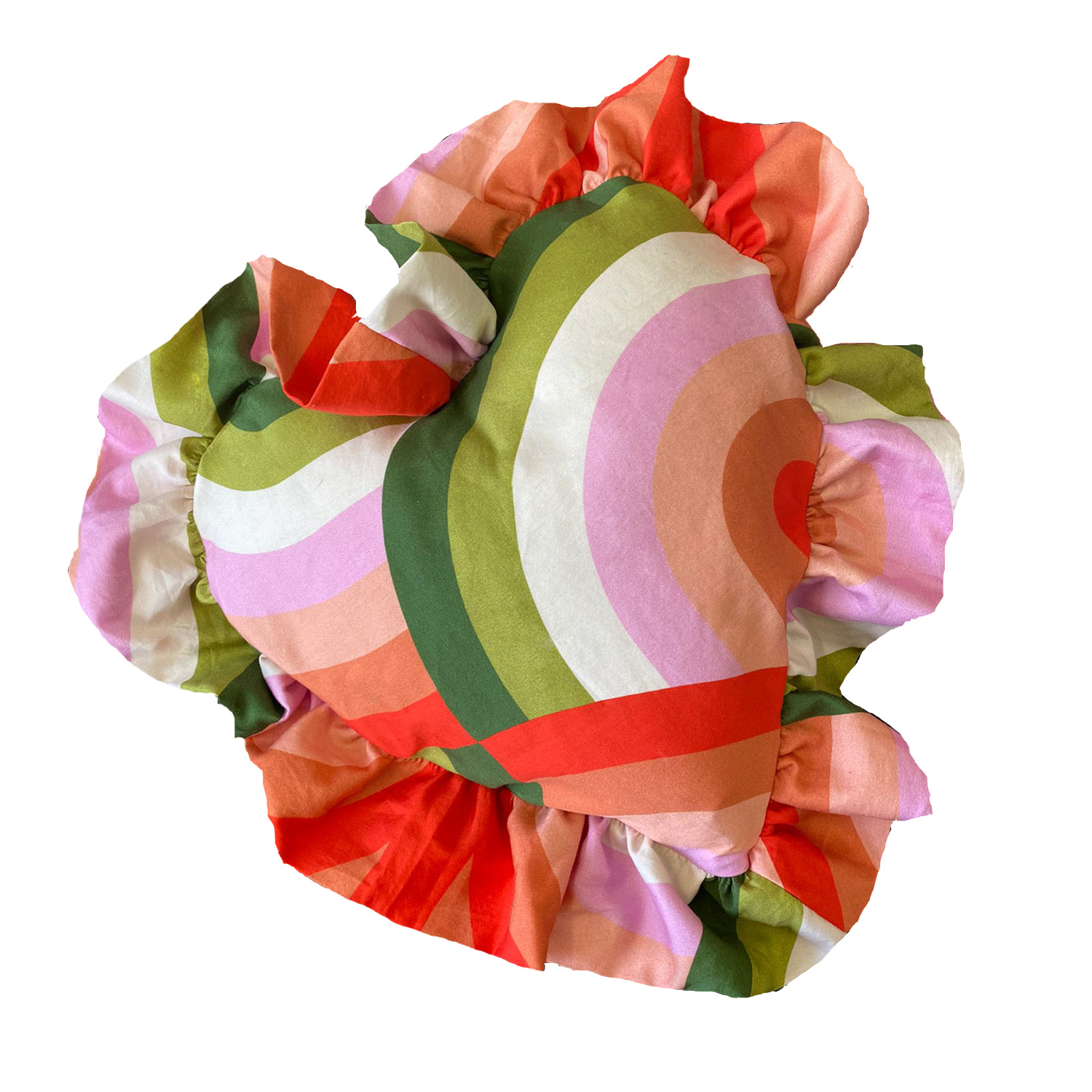 Groove Inn Young Hearts Ruffle Cushion