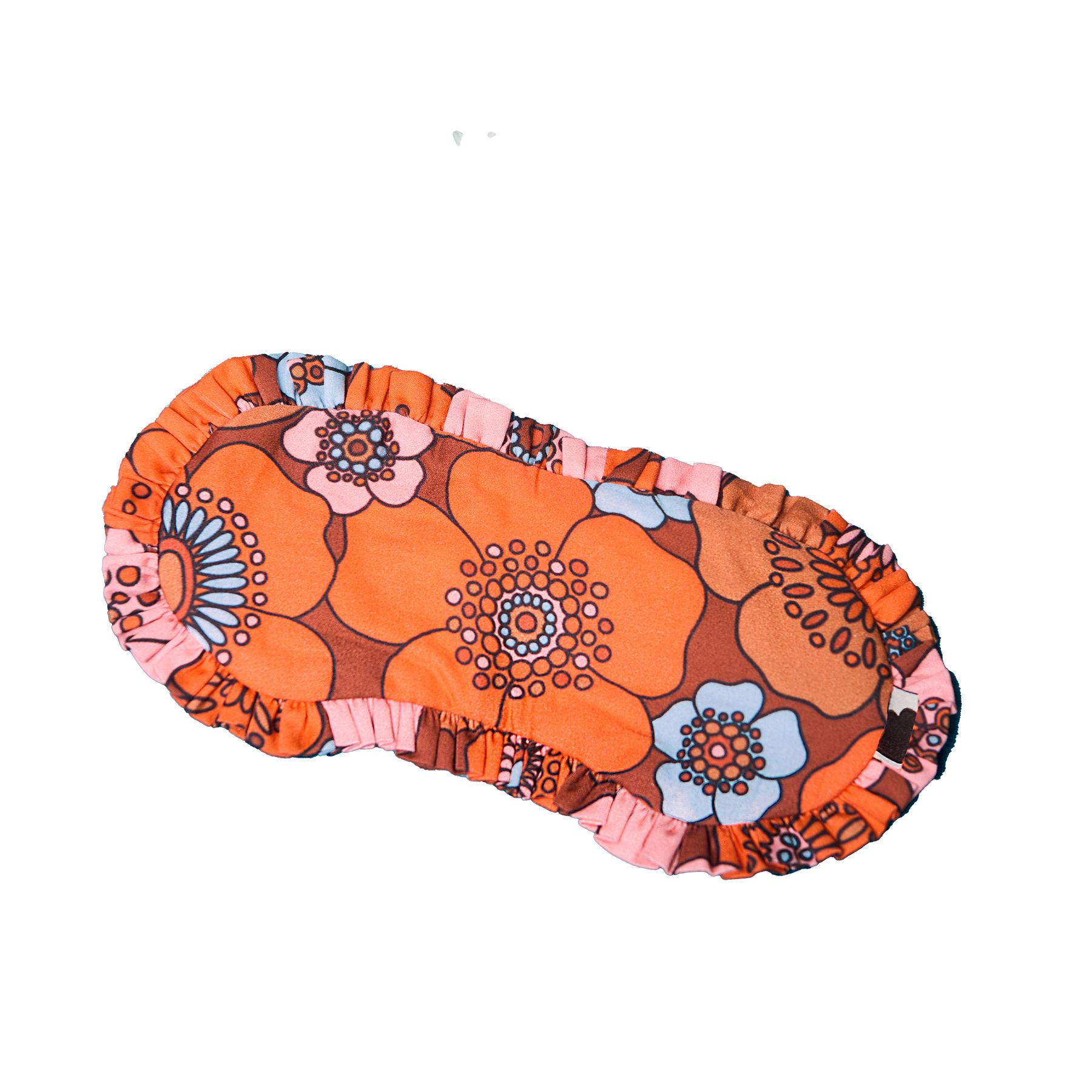 Weirdstock X The Chain Ruffle Orange Sleep Mask Cutout