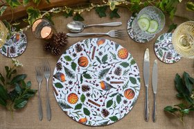 Christmas Elements Placemat & Coaster