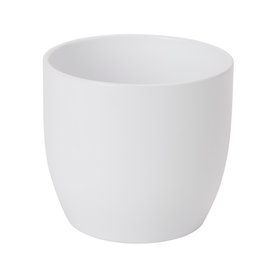 Verve White Ceramic Plant pot (Dia) 12cm, (H)13cm, 1.4L