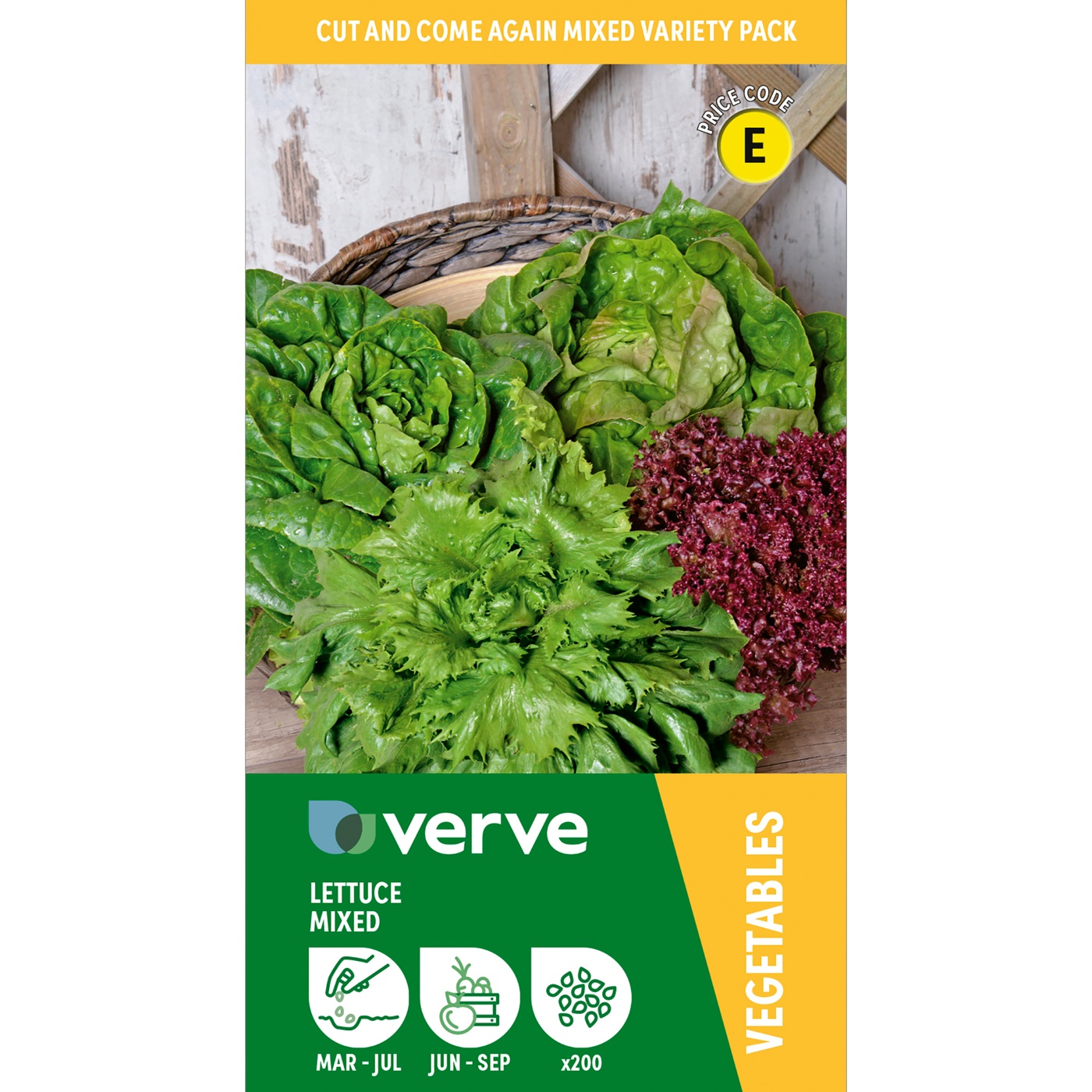 Verve Seeds Lettuce Mixed Seed 200 Pack