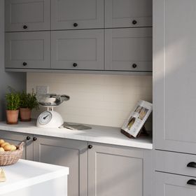 GoodHome Alpinia Matt Slate Grey Painted Wood Kitchen