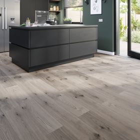 GoodHome Classy Grey Oak effect composite click flooring