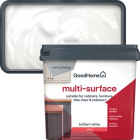 GoodHome Brilliant White Gloss Multi-surface paint