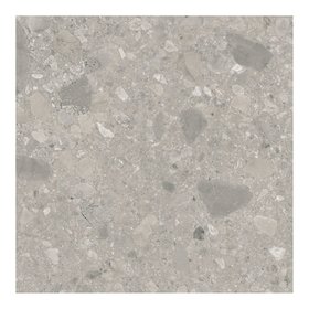 Gourdo Light grey Matt Terrazzo Stone effect Porcelain Outdoor Floor Tile