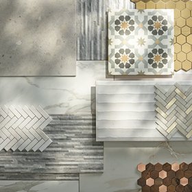 GoodHome Cervo White & gold Matt Marble effect Porcelain Indoor Wall & floor Tile