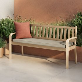 GoodHome Riveo Natural Wooden Bench