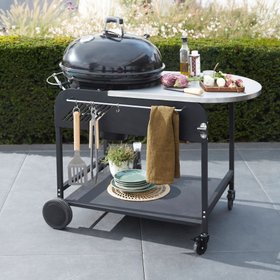 GoodHome Elland Black Charcoal Round BBQ  Diam 570mm