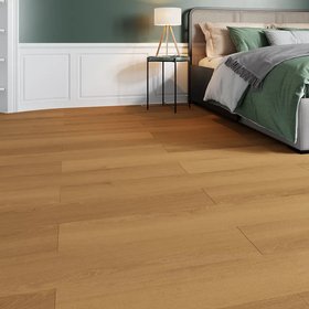 GoodHome Gorlston Natural Oak Wood effect Structured Laminate Flooring, 2.47m²