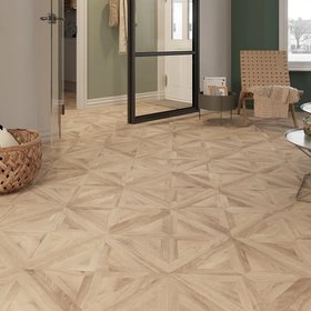 GoodHome Hackney Marquetry Natural oak effect Embossed Laminate Flooring, 1.86m²