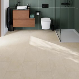 GoodHome Heathfield Sand Natural Stone effect Structured Laminate Flooring, 1.86m²