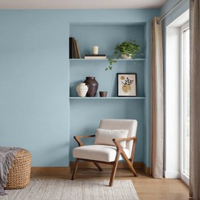 GoodHome Tough & Durable Toulon Matt Wall & ceiling Emulsion paint, 2.5L - Blue