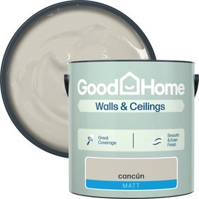 GoodHome Cancún Matt Wall & ceiling Emulsion paint, 2.5L - Beige