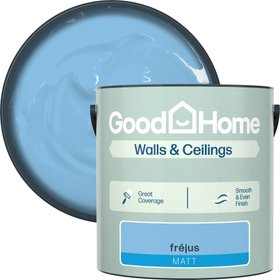 GoodHome Fréjus Matt Wall & ceiling Emulsion paint, 2.5L - Blue