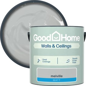 GoodHome Melville Matt Wall & ceiling Emulsion paint, 2.5L - Grey