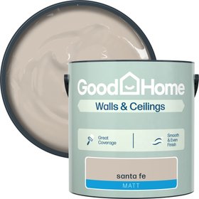 GoodHome Sata Fe Matt Wall & ceiling Emulsion paint, 2.5L - Beige