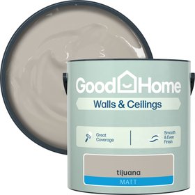 GoodHome Tijuana Matt Wall & ceiling Emulsion paint, 2.5L - Beige