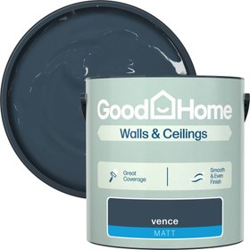 GoodHome Vence Matt Wall & ceiling Emulsion paint, 2.5L - Blue