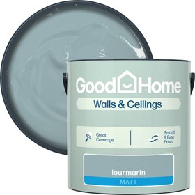 GoodHome Lourmarin Matt Wall & ceiling Emulsion paint, 2.5L - Blue