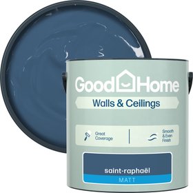 GoodHome Saint-Raphaël Matt Wall & ceiling Emulsion paint, 2.5L - Blue
