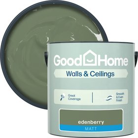 GoodHome Edenberry Matt Wall & ceiling Emulsion paint, 2.5L - Green