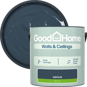 GoodHome Vence Silk Wall & ceiling Emulsion paint, 2.5L - Blue
