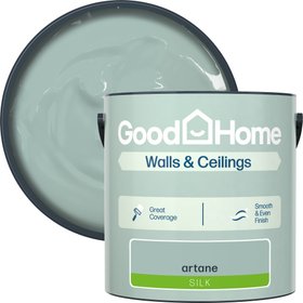 GoodHome Artane Silk Wall & ceiling Emulsion paint, 2.5L - Green
