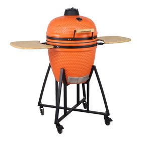 GoodHome Sagami Orange Ceramic Charcoal Kamado Egg BBQ