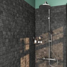 GoodHome Maza Chrome effect Thermostatic Mixer Multi head shower