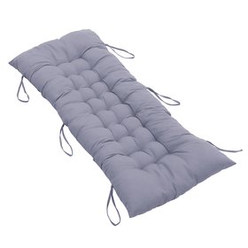 Grey Outdoor Garden Bench Swing Chair Seat Pad Cushion W 48 cm x L 125 cm
