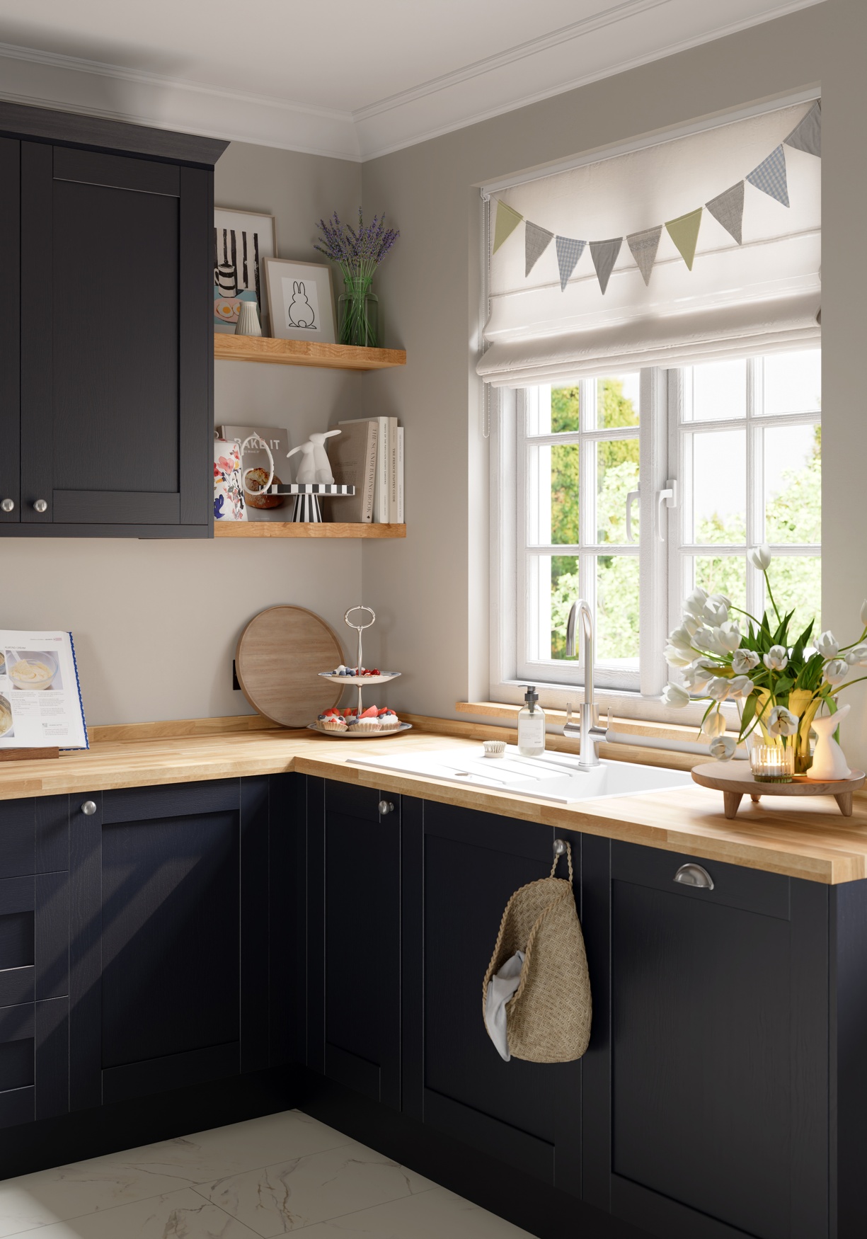 GoodHome Alpinia Midnight Blue Kitchen