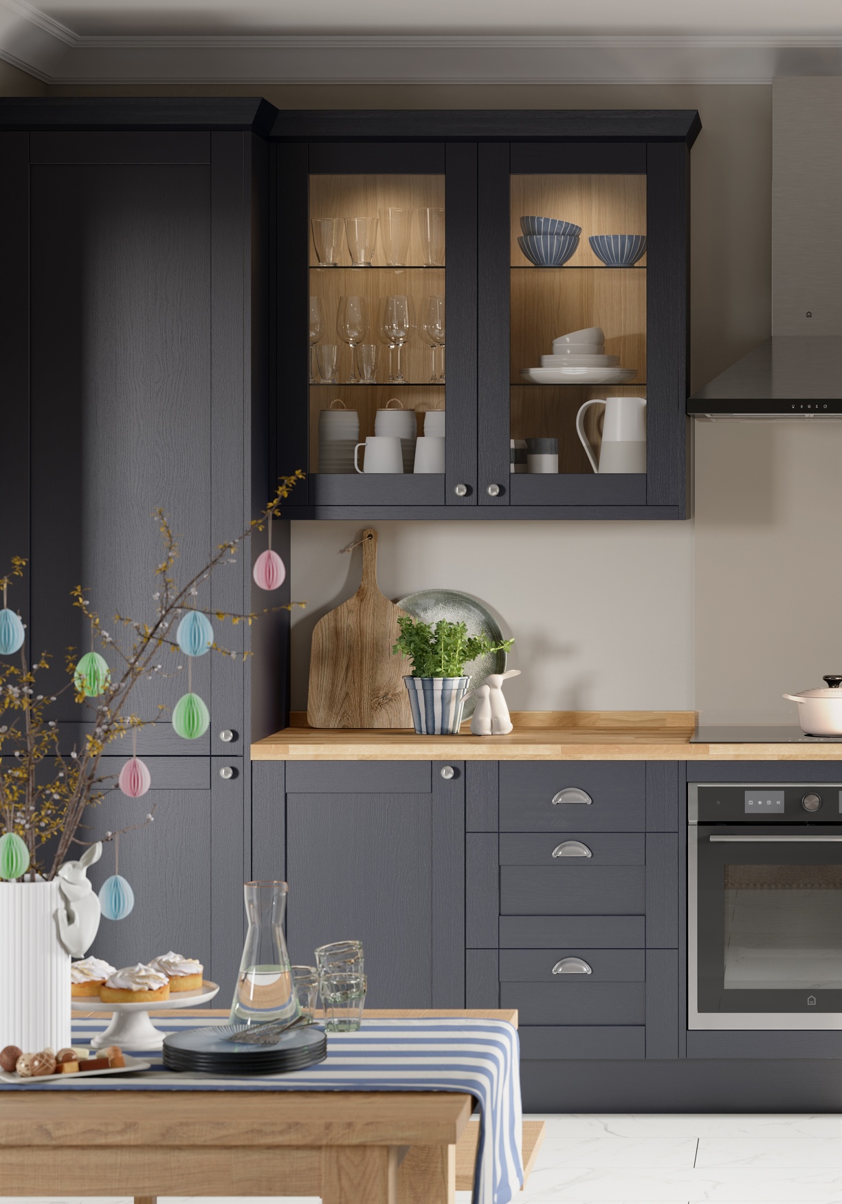 GoodHome Alpinia Midnight Blue Kitchen