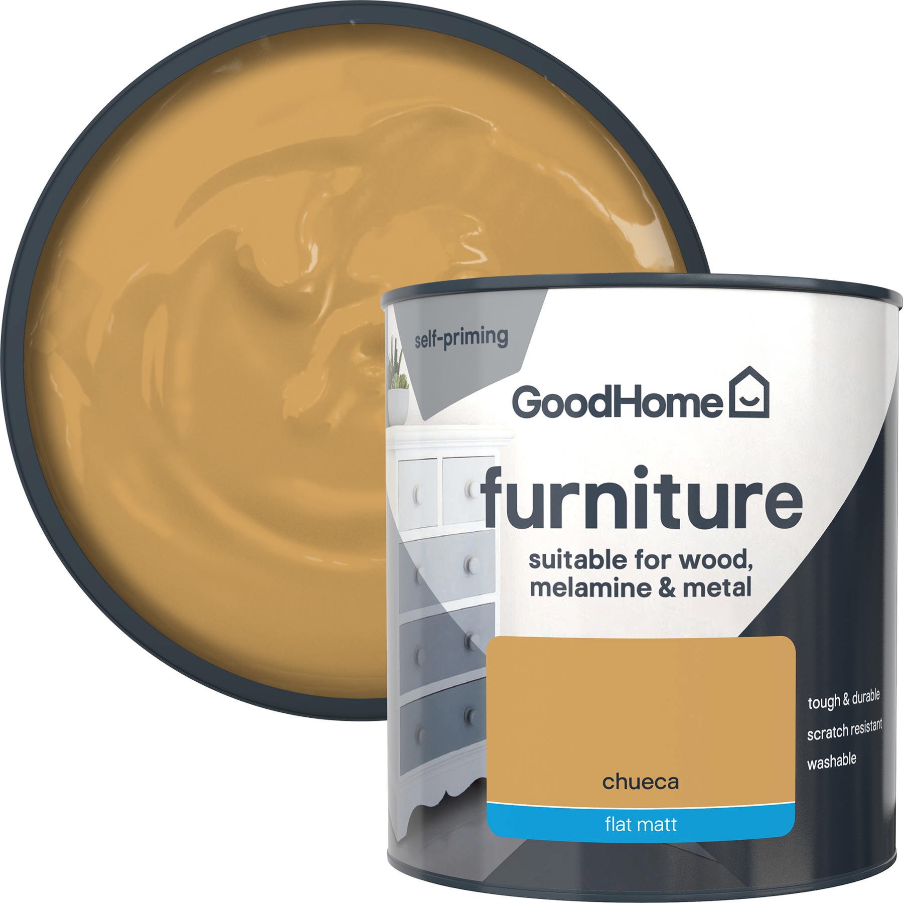 GoodHome Chueca Flat matt Furniture Paint
