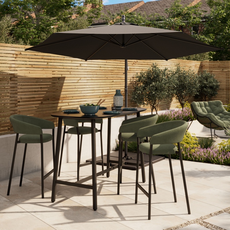 GoodHome Lucala Green Metal Armchair