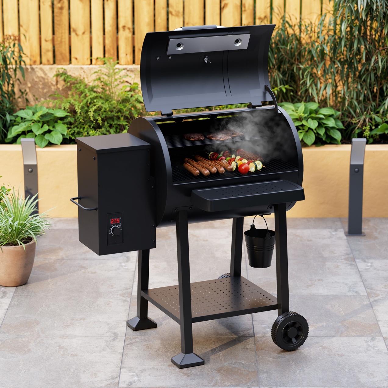 GoodHome Halifax Black Wood pellet grill