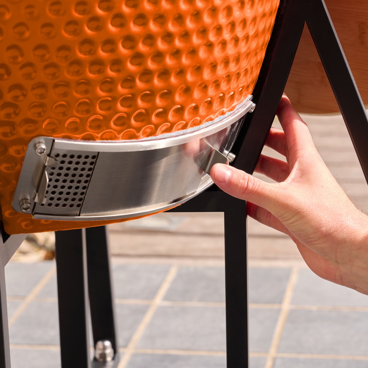 GoodHome Sagami Orange Charcoal BBQ