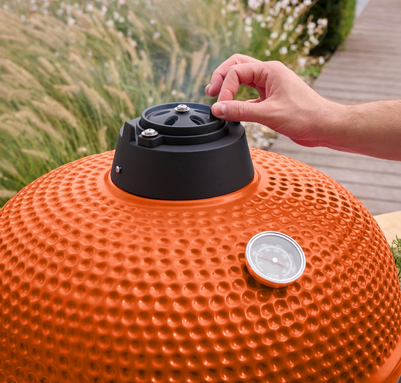GoodHome Sagami Orange Charcoal BBQ