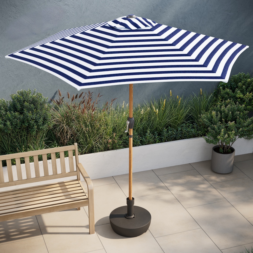 GoodHome Pescara (H) 2.3m Navy blue, moonbeam Standing parasol