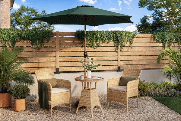 GoodHome Pescara (H) 2.3m Olive Standing parasol