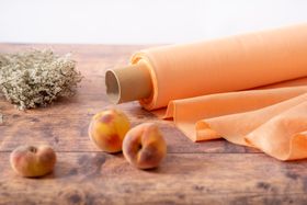 Washed Pure Peach Linen Fabric 205 g/m²