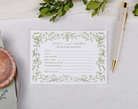 Gothic Wedding Advice Cards Keepsakes